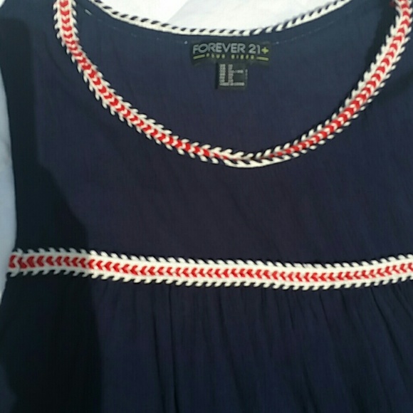 Forever 21 Baseball Inspired Top | size 1X - Picture 2 of 3